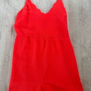 Lush Bright Coral Kids One Piece